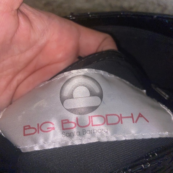 Big Buddha Black Patent Embossed Large Shoulder Bag EUC - Picture 7 of 10